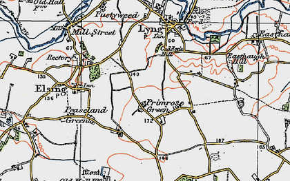 Old map of Primrose Green in 1921