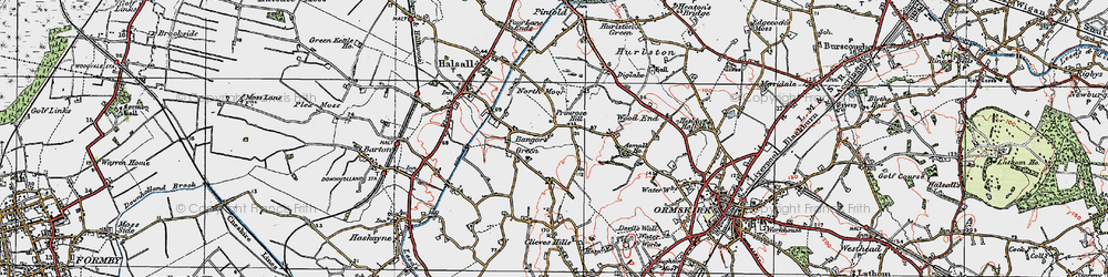 Old map of Asmall Ho in 1923
