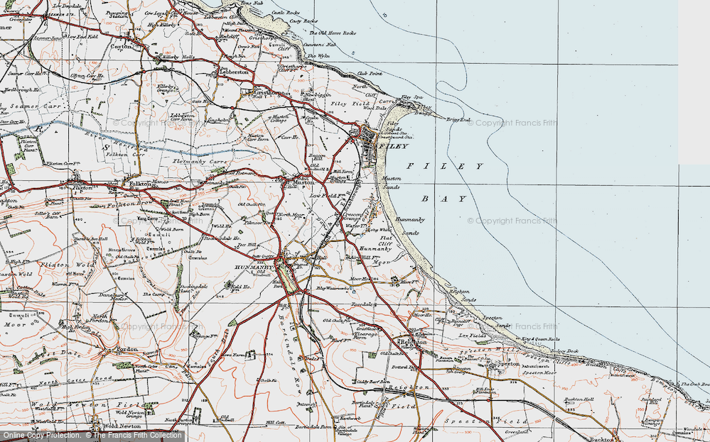 Old Map of Primrose Valley, 1925 in 1925