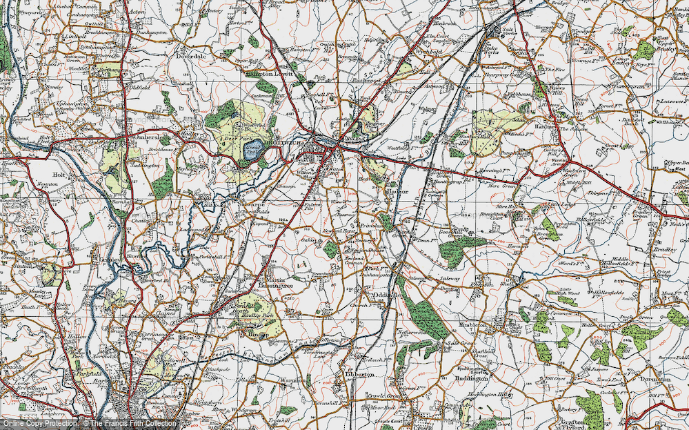 Old Map of Primsland, 1919 in 1919