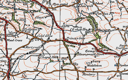 Old map of Blaengwaithnoah in 1922