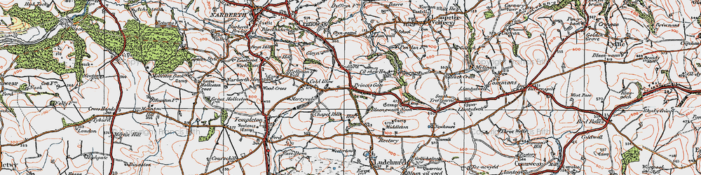 Old map of Blaengwaithnoah in 1922