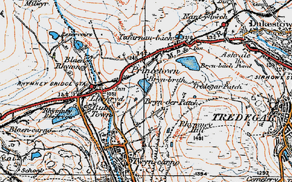 Old map of Bryn-oer Patch in 1919