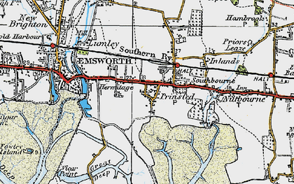 Old map of Prinsted in 1919