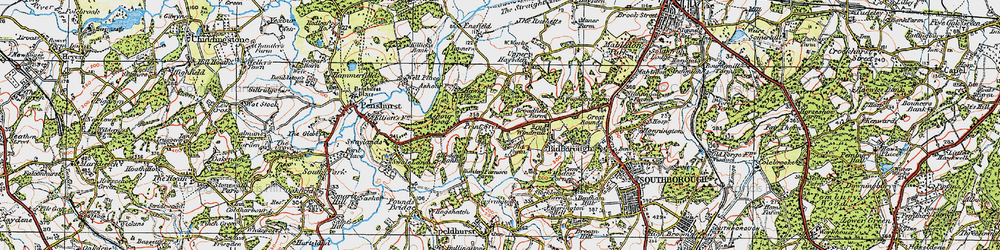 Old map of Ashour Wood in 1920