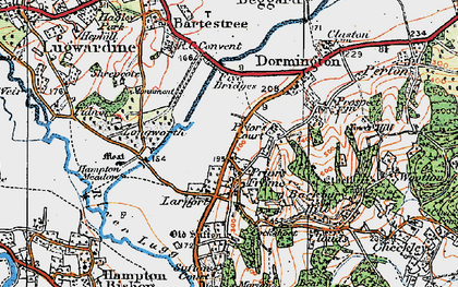 Old map of Prior's Frome in 1920