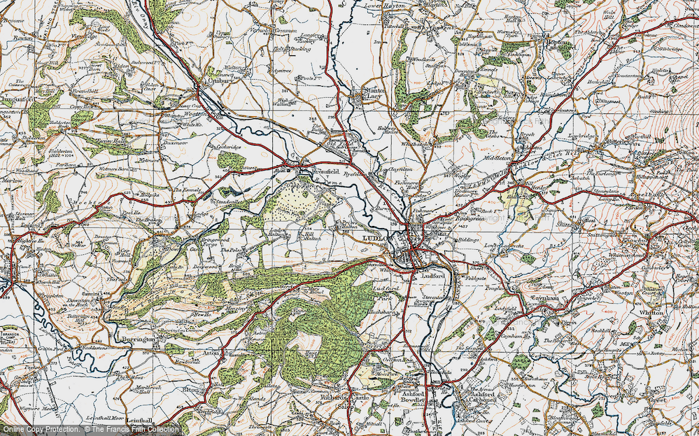 Old Map of Priors Halton, 1920 in 1920