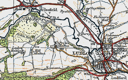 Old map of Priors Halton in 1920