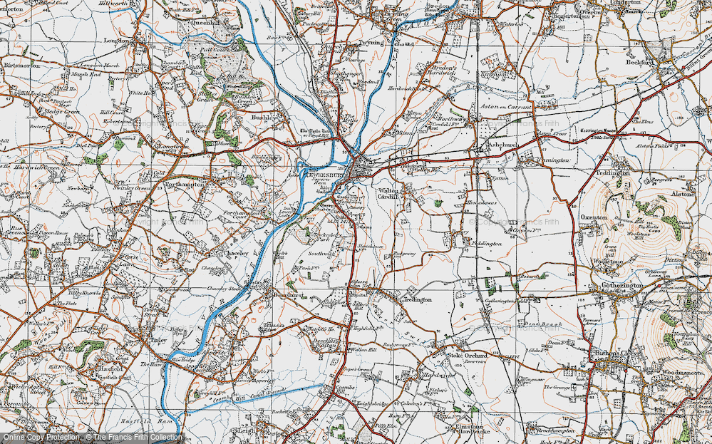 Old Map of Priors Park, 1919 in 1919