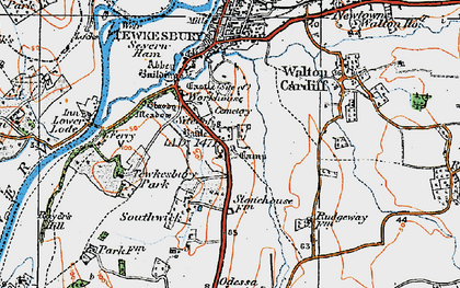 Old map of Priors Park in 1919
