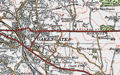 Old map of Priorslee in 1921