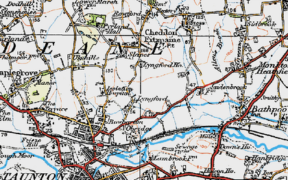 Old map of Priorswood in 1919