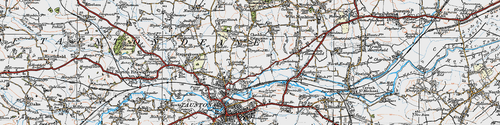 Old map of Priorswood in 1919