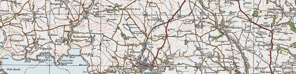 Old map of Priory in 1922
