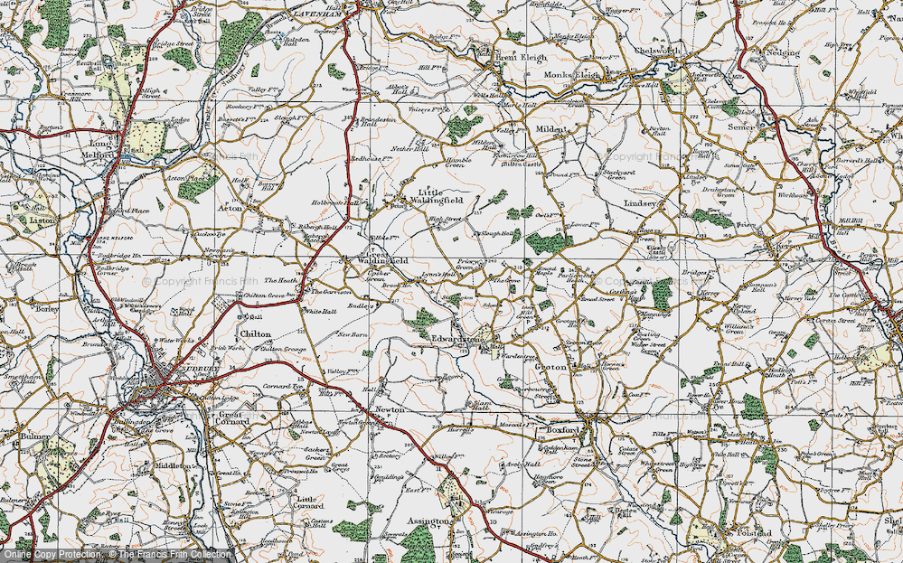 Old Map of Priory Green, 1921 in 1921