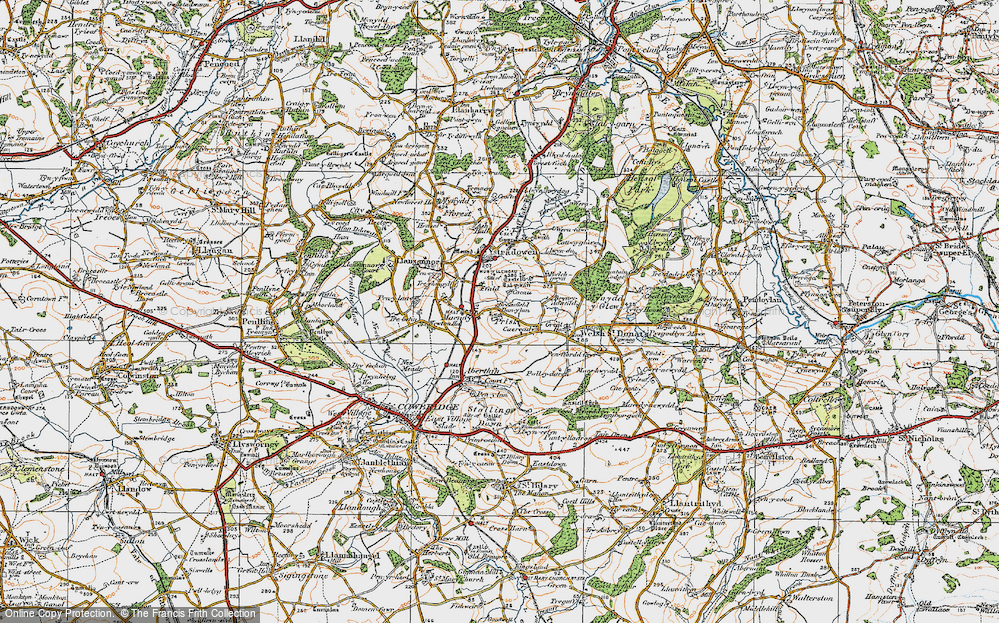 Old Map of Prisk, 1922 in 1922