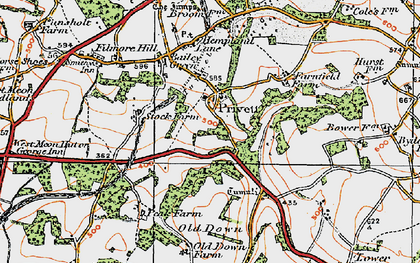 Old map of Privett in 1919