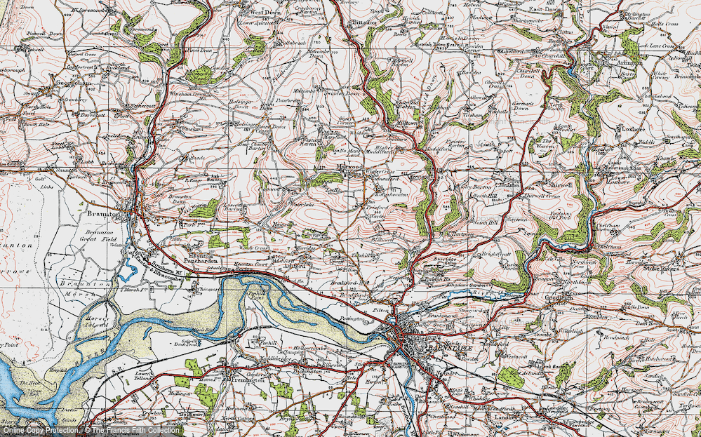 Old Map of Prixford, 1919 in 1919