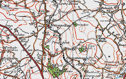 Old map of Prospidnick in 1919