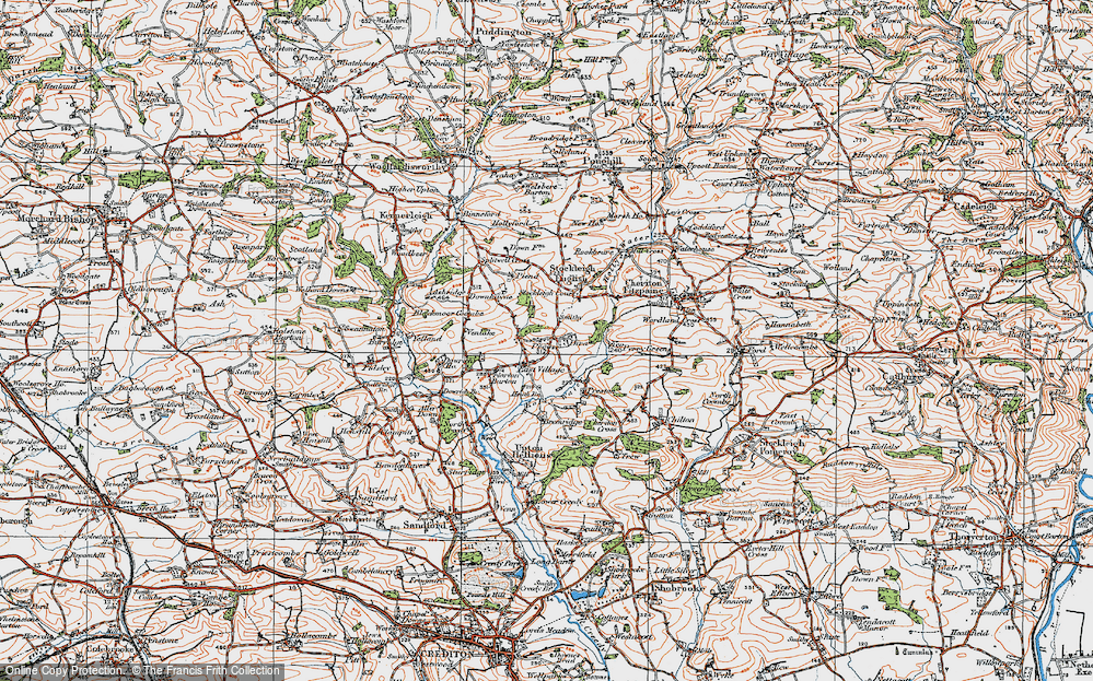 Old Map of Prowse, 1919 in 1919