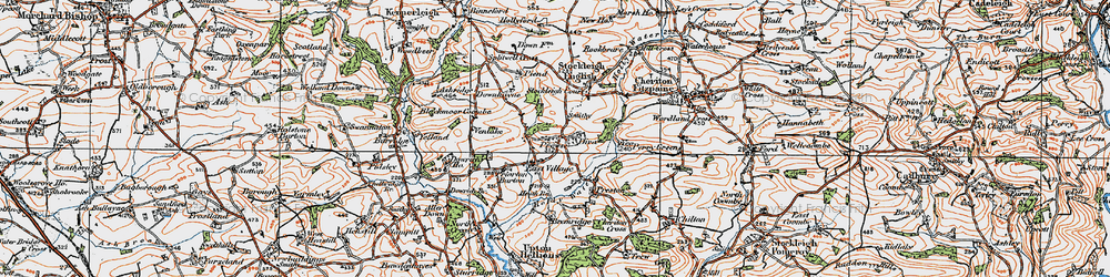 Old map of Prowse in 1919