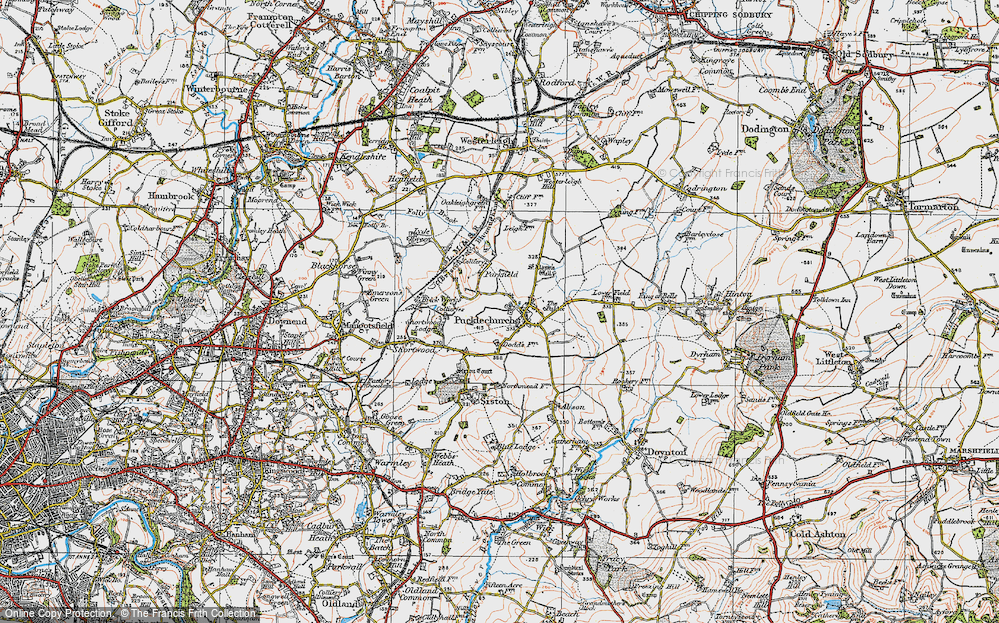 Old Map of Pucklechurch, 1919 in 1919