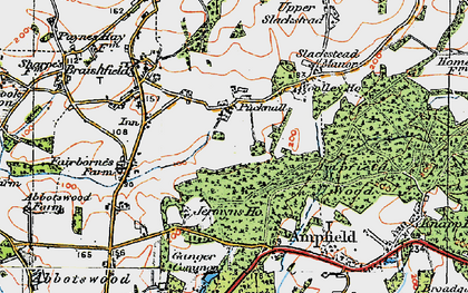Old map of Pucknall in 1919