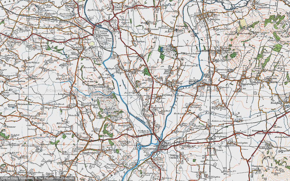 Old Map of Puckrup, 1920 in 1920