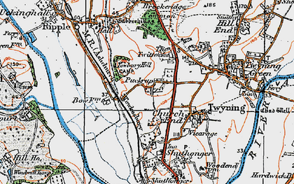 Old map of Puckrup in 1920