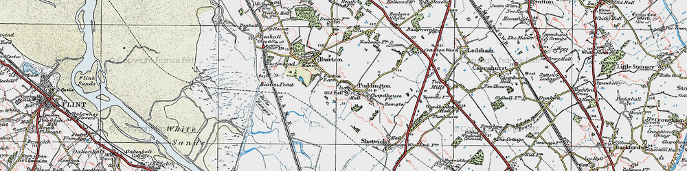 Old map of Puddington in 1924