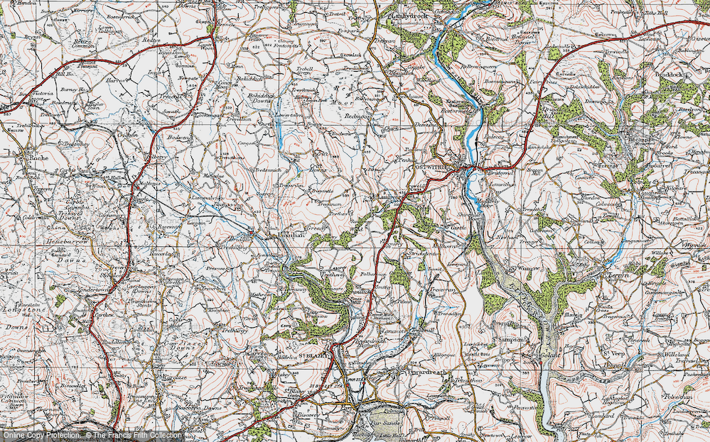 Old Map of Puddle, 1919 in 1919
