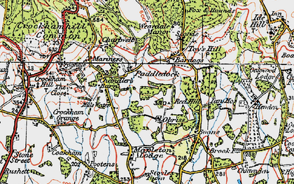 Old map of Puddledock in 1920