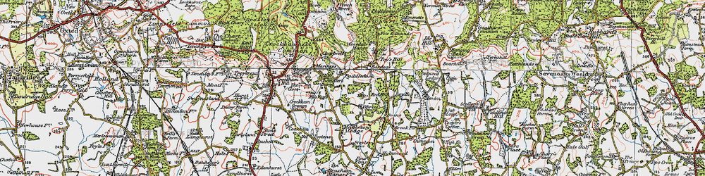 Old map of Puddledock in 1920
