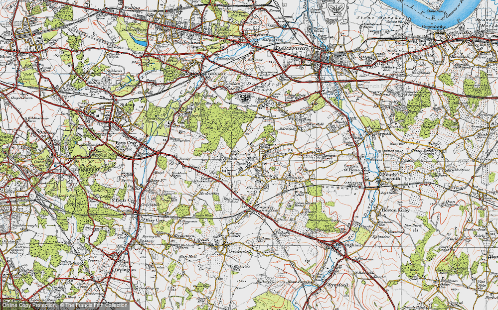 Old Map of Puddledock, 1920 in 1920