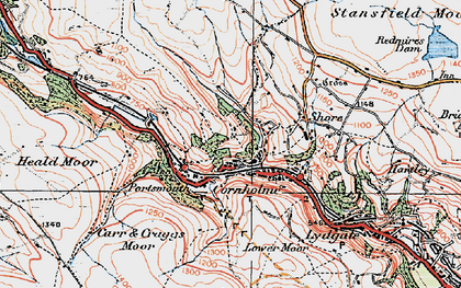 Old map of Pudsey in 1924