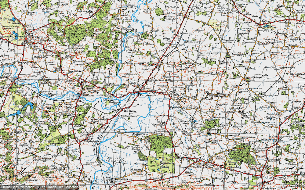 Old Map of Pulborough, 1920 in 1920