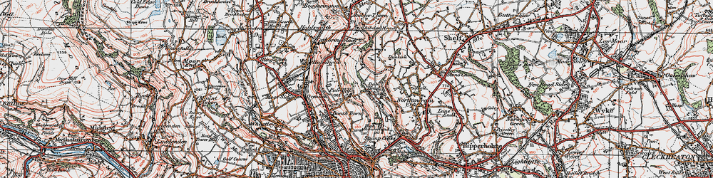 Old map of Pule Hill in 1925