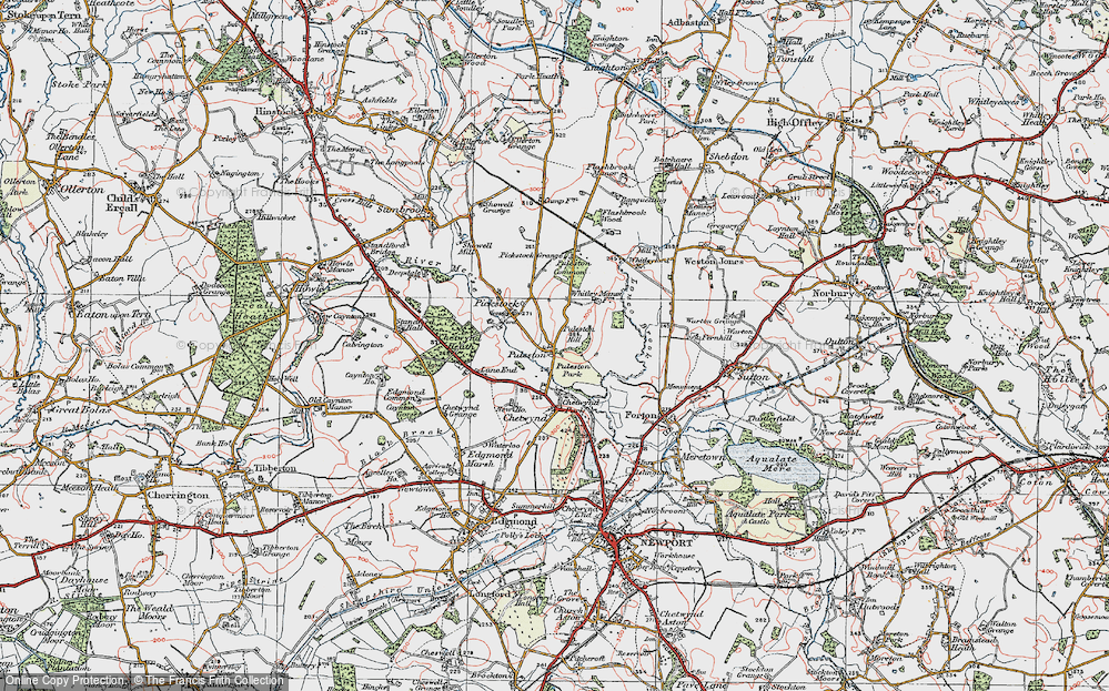 Old Map of Historic Map covering Lane End in 1921