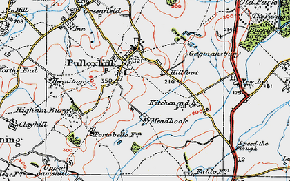 Old map of Pulloxhill in 1919