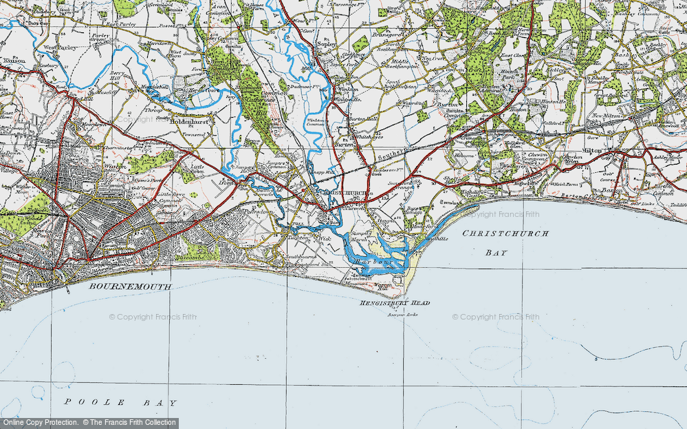 Old Map of Purewell, 1919 in 1919