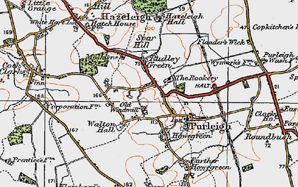 Old map of Purleigh in 1921