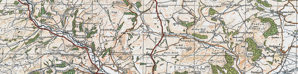 Old map of Purlogue in 1920