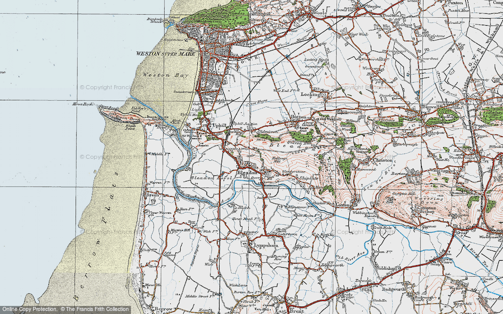 Old Map of Purn, 1919 in 1919