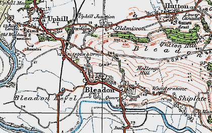 Old map of Purn in 1919