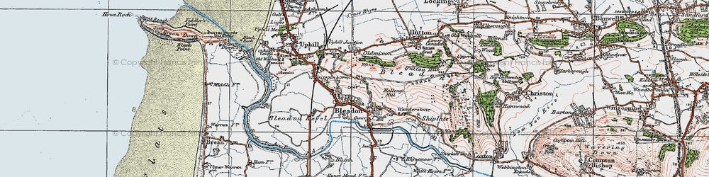 Old map of Purn in 1919
