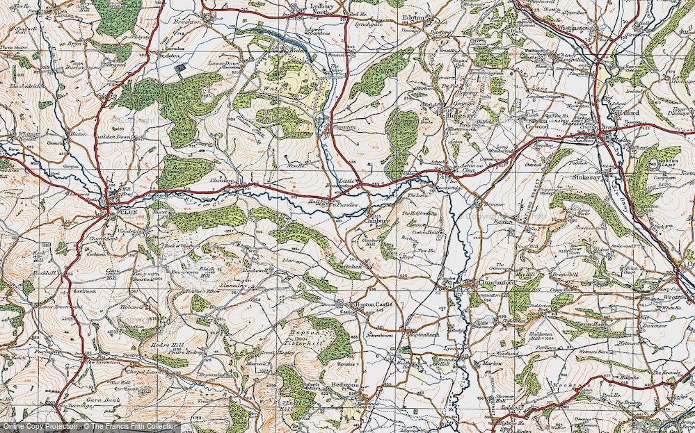 Old Map of Purslow, 1920 in 1920