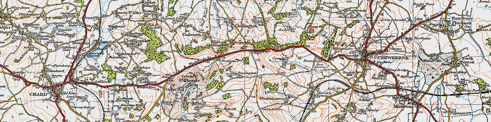 Old map of Purtington in 1919