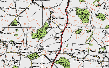 Old map of Purton in 1919
