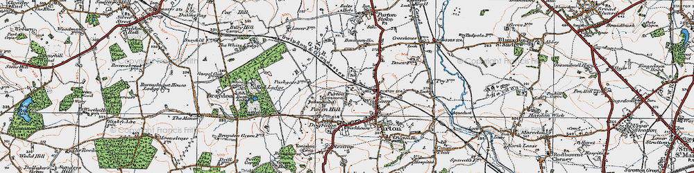 Old map of Purton Common in 1919