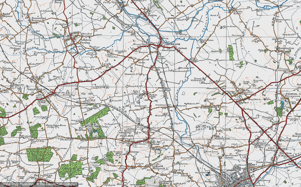Old Map of Purton Stoke, 1919 in 1919